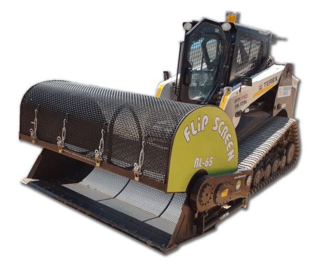 lloyd skid steer screening attachment|flip screen skid steer bucket.